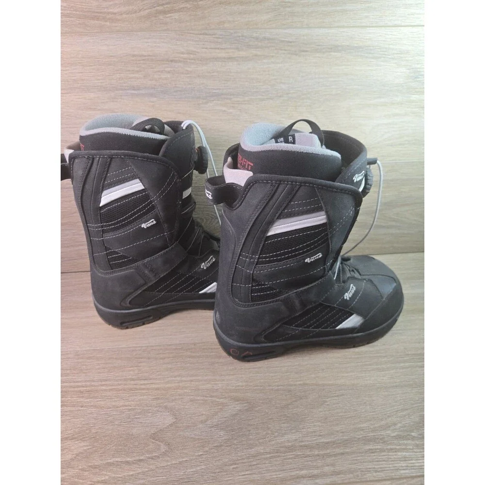 Vans Encore Womens Snowboard Boots Size 9 Black BOA Tri-Fit Asym-X Snowboarding